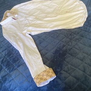 Gucci white long sleeve button up